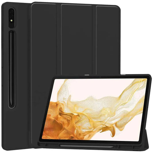 Funda para Samsung Galaxy Tab S8+ / Tab S7+, Techsuit, Flex Trifold, Negra