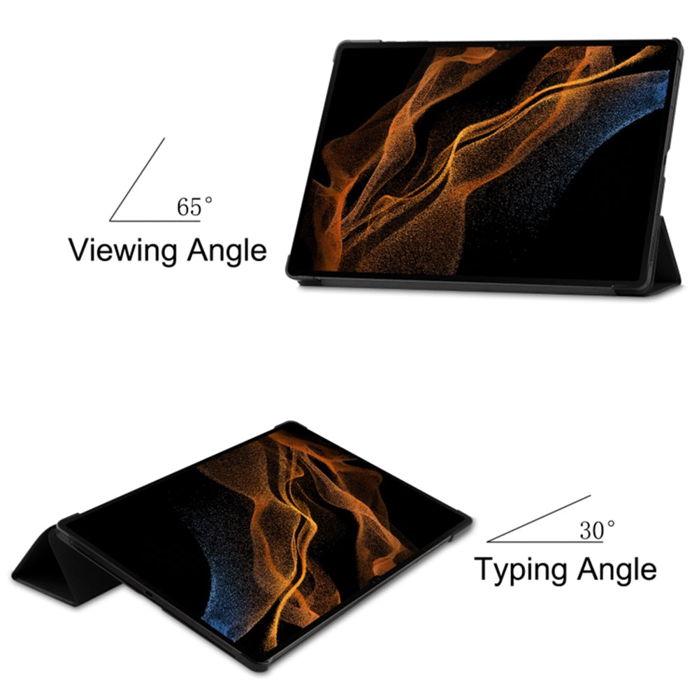 Case for Samsung Galaxy Tab S8 Ultra, Techsuit, FoldPro, Black