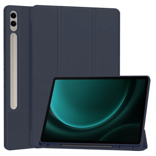 Funda para Samsung Galaxy Tab S9 FE+, Techsuit, Flex Trifold, Azul marino