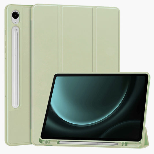Funda para Samsung Galaxy Tab S9 FE / Tab S9 / Tab S10 FE, Techsuit, Flex Trifold, Verde Matcha