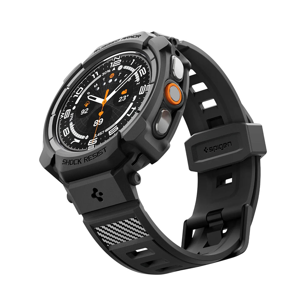 Funda para Samsung Galaxy Watch Ultra2, Spigen, Rugged Armor Pro, Negra Mate ACS11612