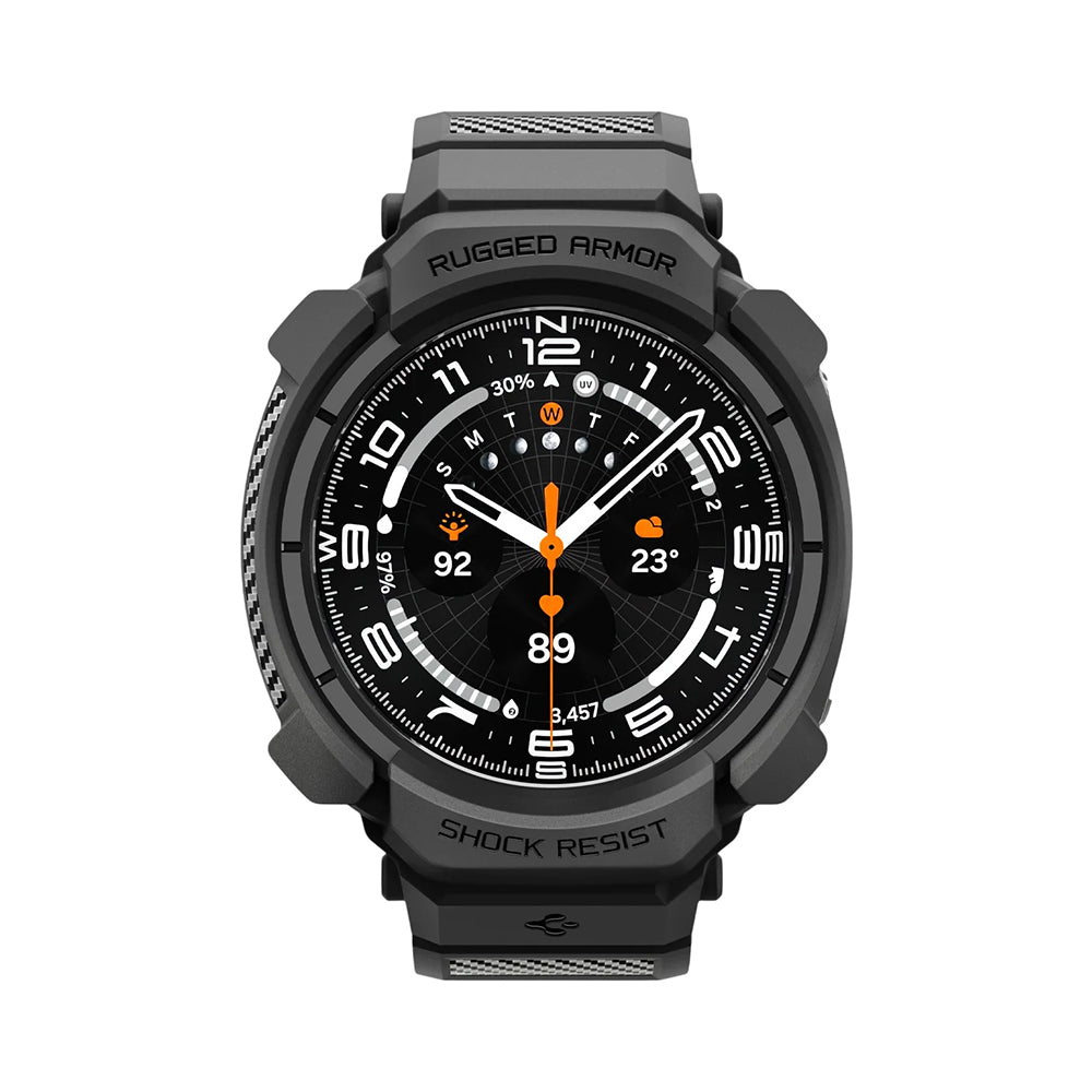 Funda para Samsung Galaxy Watch Ultra2, Spigen, Rugged Armor Pro, Negra Mate ACS11612