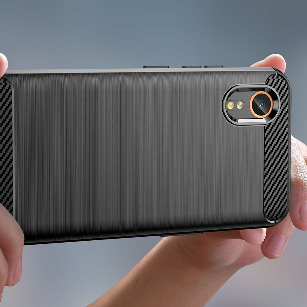 Funda para Samsung Galaxy Xcover7 G556, Techsuit, Carbono, Negra