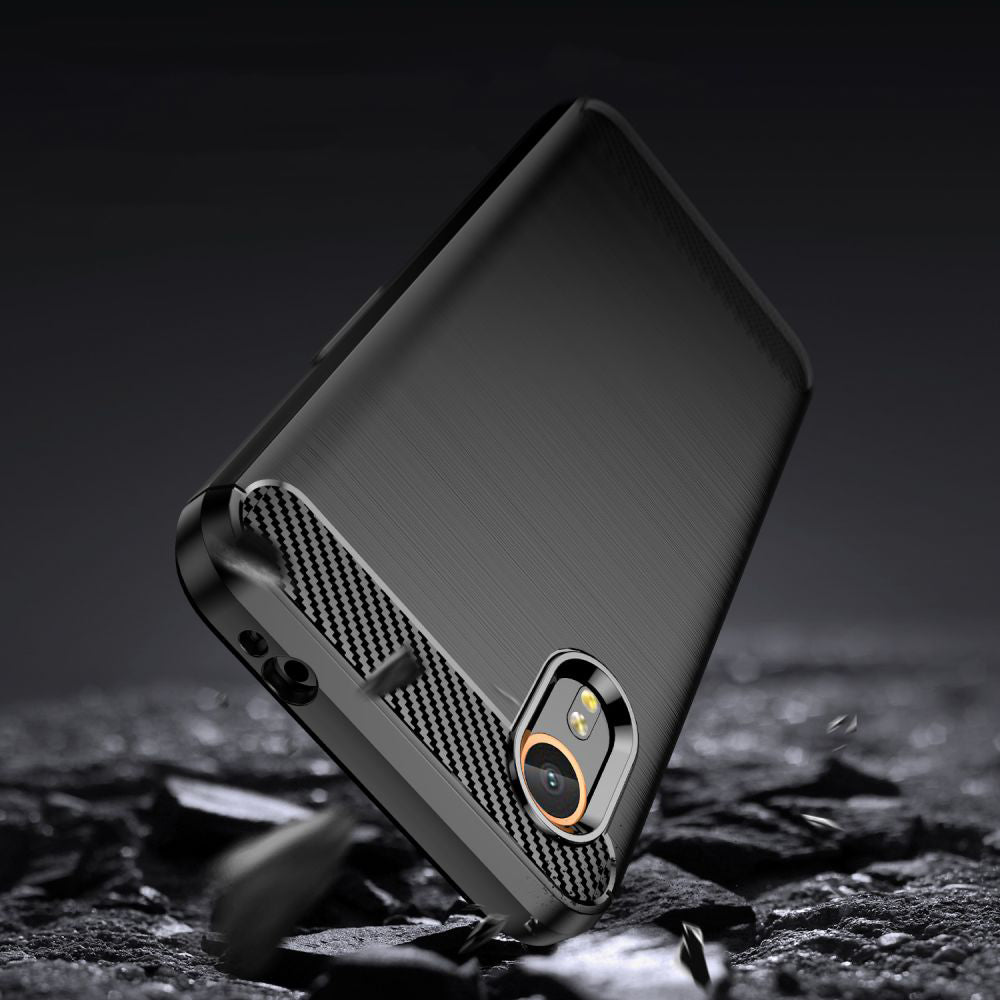 Funda para Samsung Galaxy Xcover7 G556, Techsuit, Carbono, Negra