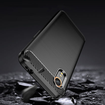 Funda para Samsung Galaxy Xcover7 G556, Techsuit, Carbono, Negra