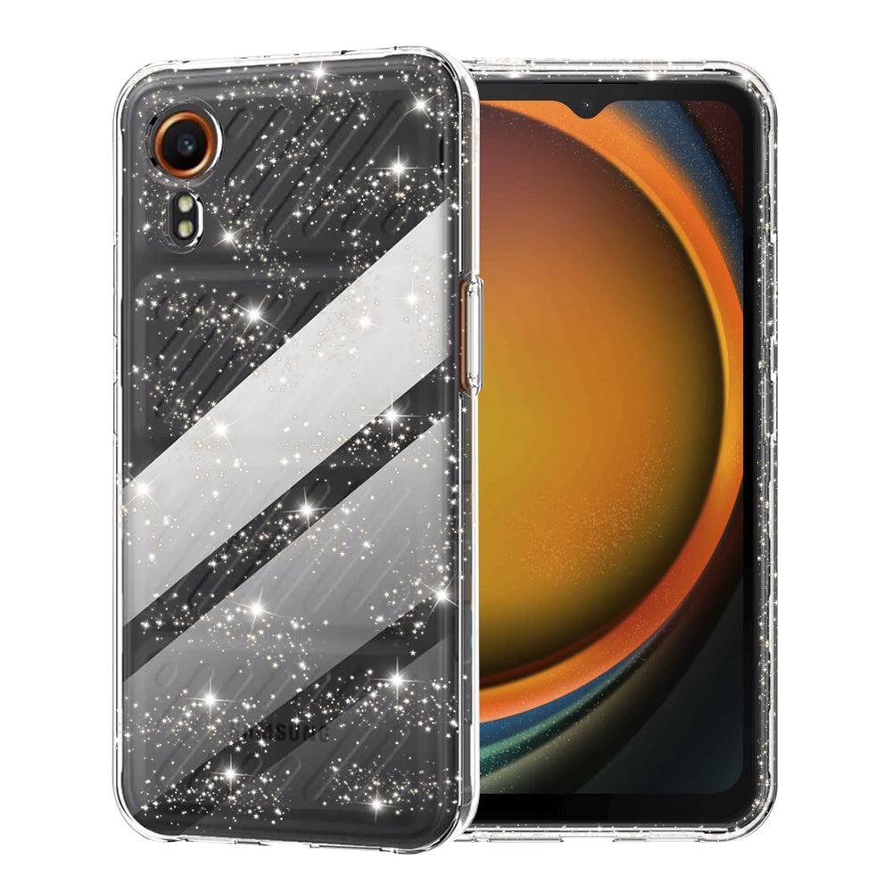 Funda para Samsung Galaxy Xcover7 G556, Techsuit, SparkleSkin, Transparente