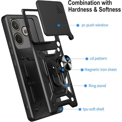 Funda para Samsung Galaxy XCover7 Pro, Techsuit, CamShield, Negra
