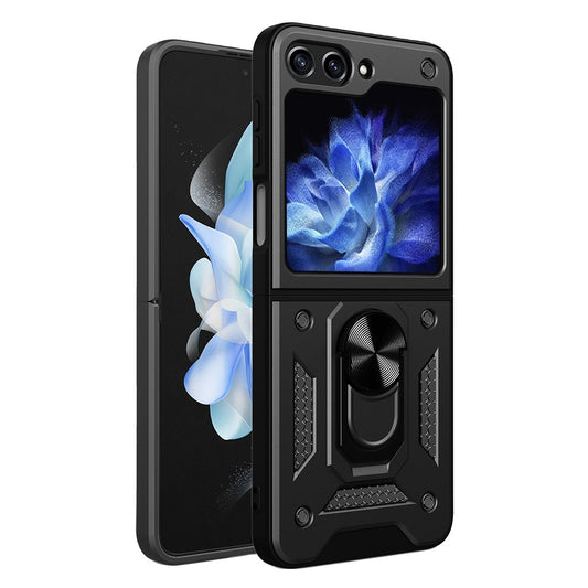 Funda para Samsung Galaxy Z Flip5 F731, Techsuit, CamShield, Negra