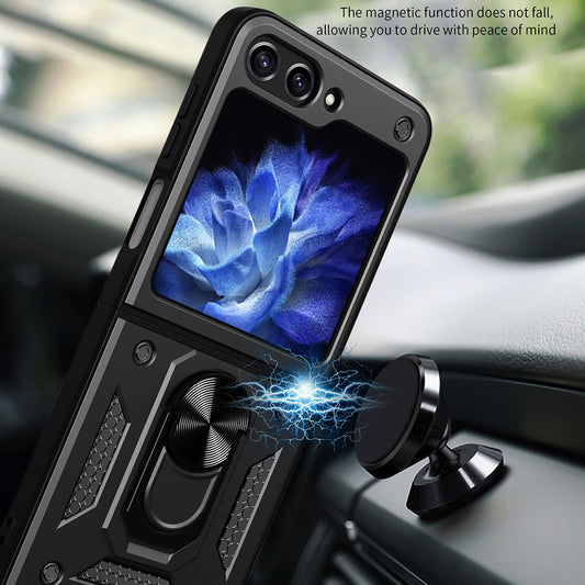 Funda para Samsung Galaxy Z Flip5 F731, Techsuit, CamShield, Negra