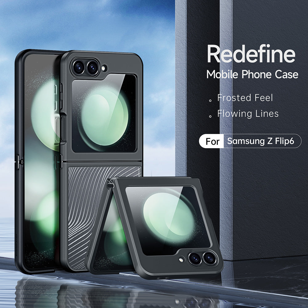 Funda para Samsung Galaxy Z Flip6 F741, DUX DUCIS, Aimo, Negra