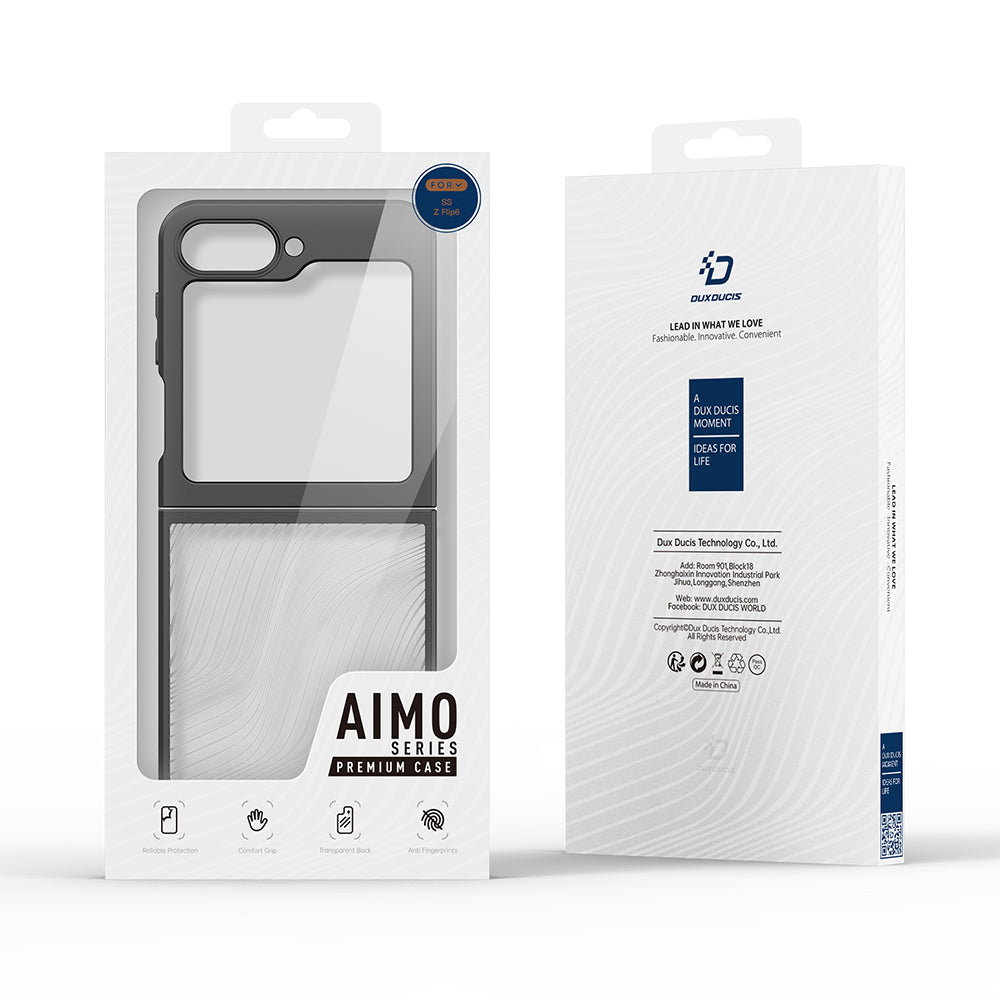 Funda para Samsung Galaxy Z Flip6 F741, DUX DUCIS, Aimo, Negra