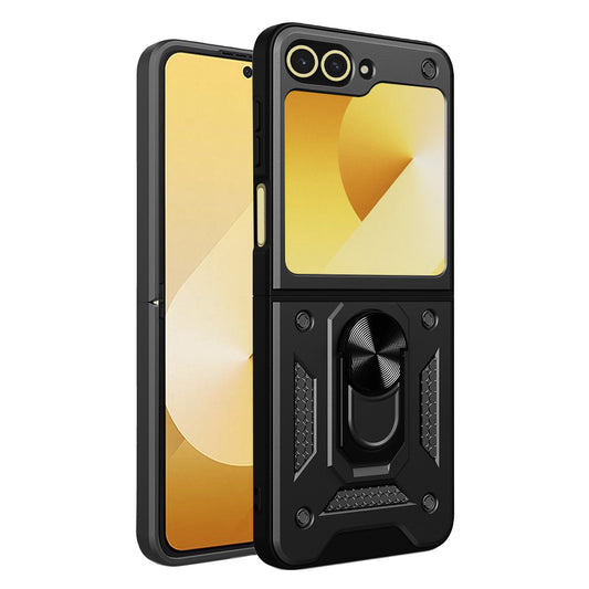 Funda para Samsung Galaxy Z Flip7 FE F761 / Z Flip6 F741, Techsuit, CamShield, Negra