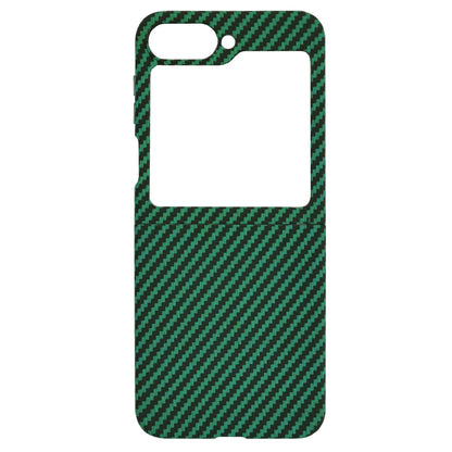 Funda para Samsung Galaxy Z Flip7 FE F761 / Z Flip6 F741, Techsuit, Carbonite FiberShell, Verde