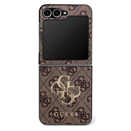 Funda para Samsung Galaxy Z Flip7 F766, Guess, 4G Metal Logo, Marrón