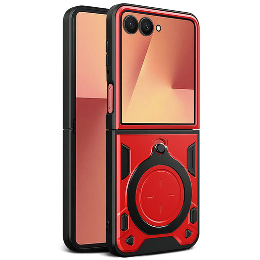 Funda para Samsung Galaxy Z Flip7 F766, Techsuit, CamGuard Pro, Roja
