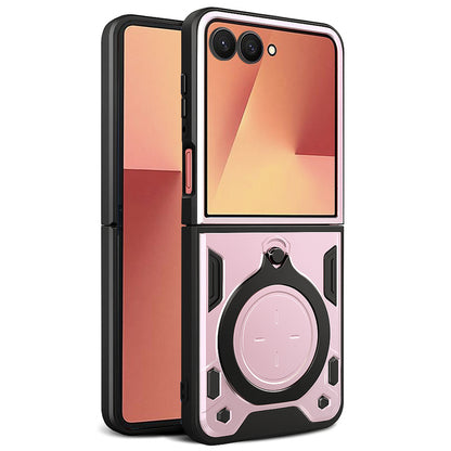 Funda para Samsung Galaxy Z Flip7 F766, Techsuit, CamGuard Pro, Rosa Dorado