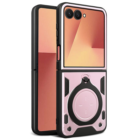 Funda para Samsung Galaxy Z Flip7 F766, Techsuit, CamGuard Pro, Rosa Dorado