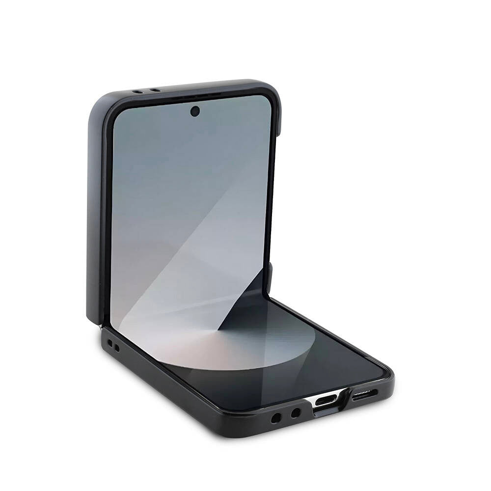 Funda para Samsung Galaxy Z Flip7 FE F761 / Z Flip6 F741, Guess, Logo Metálico 4G, Negra