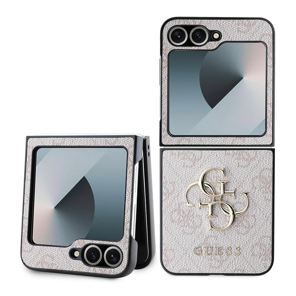 Funda para Samsung Galaxy Z Flip7 FE F761 / Z Flip6 F741, Guess, 4G Metal Logo, Rosa