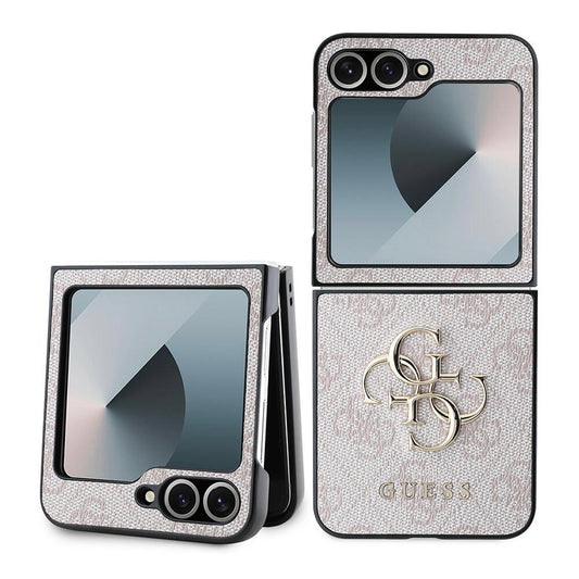 Funda para Samsung Galaxy Z Flip7 FE F761 / Z Flip6 F741, Guess, 4G Metal Logo, Rosa