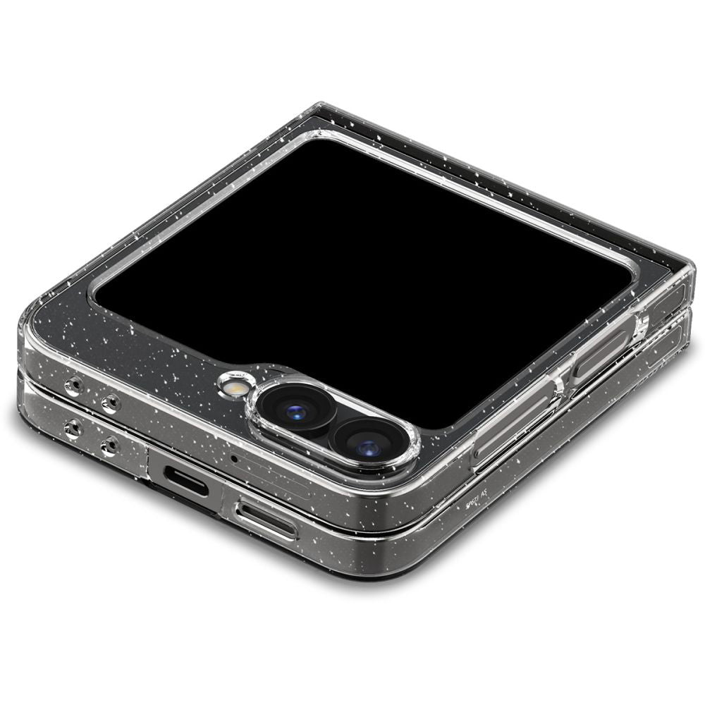 Funda para Samsung Galaxy Z Flip7 FE F761 / Z Flip6 F741, Spigen, Air Skin Glitter, Transparente
