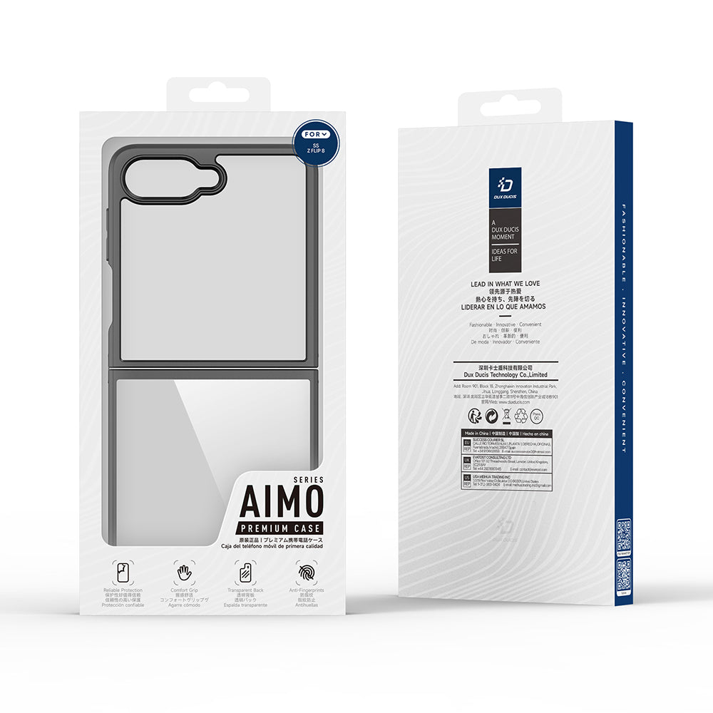 Funda para Samsung Galaxy Z Flip8 F776, DUX DUCIS, Aimo, Negra