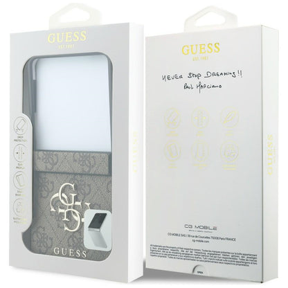 Funda para Samsung Galaxy Z Flip8 F776, Guess, 4G Big Logo, Marrón