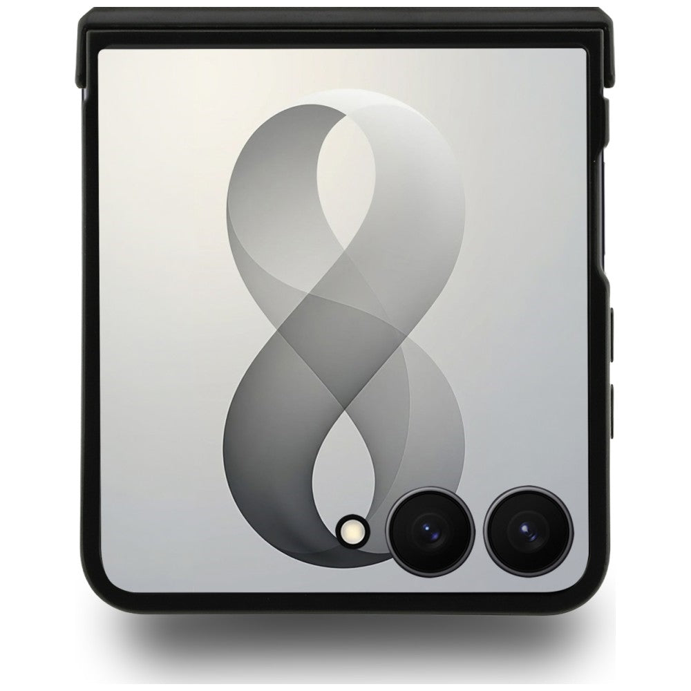 Case for Samsung Galaxy Z Flip8 F776, Karl Lagerfeld, Saffiano Karl & Choupette Metal Pin, Black