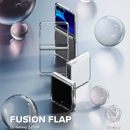 Funda para Samsung Galaxy Z Flip8 F776, Ringke, Fusion Flap, Transparente