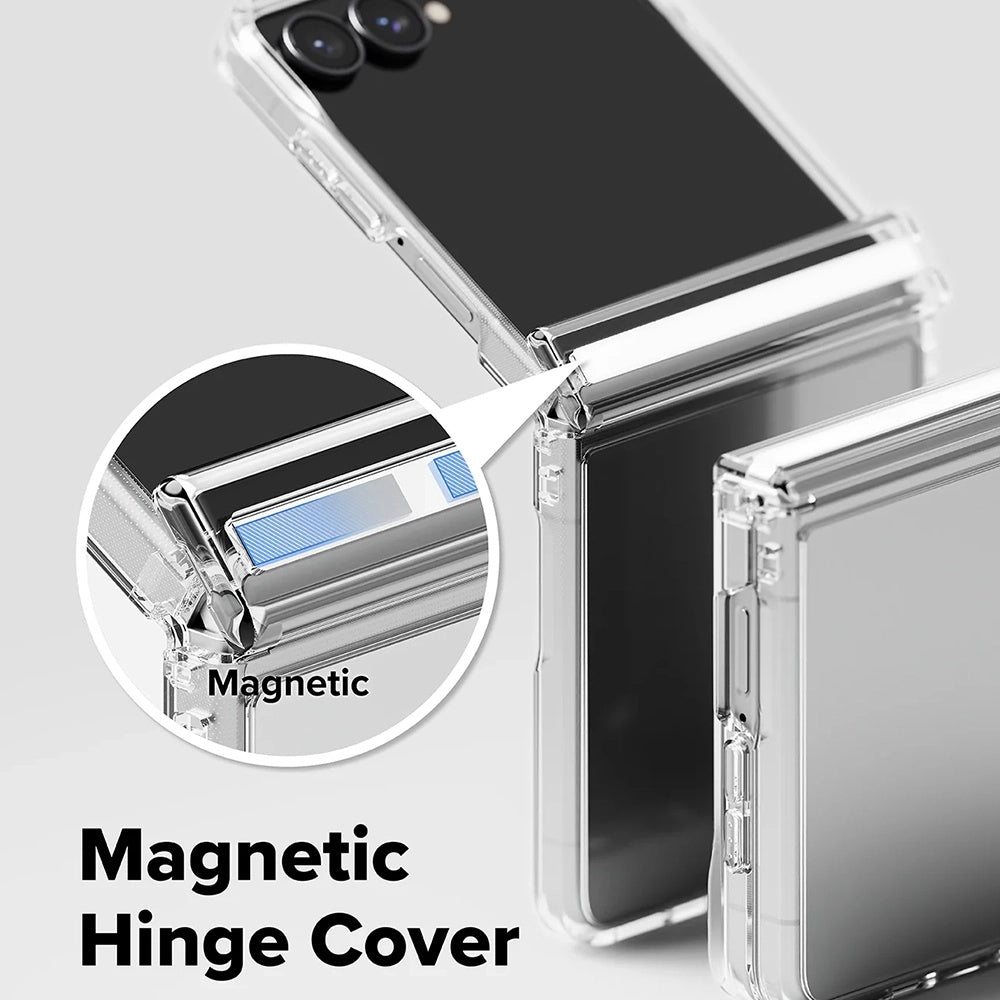 Funda para Samsung Galaxy Z Flip8 F776, Ringke, Fusion Flap, Transparente