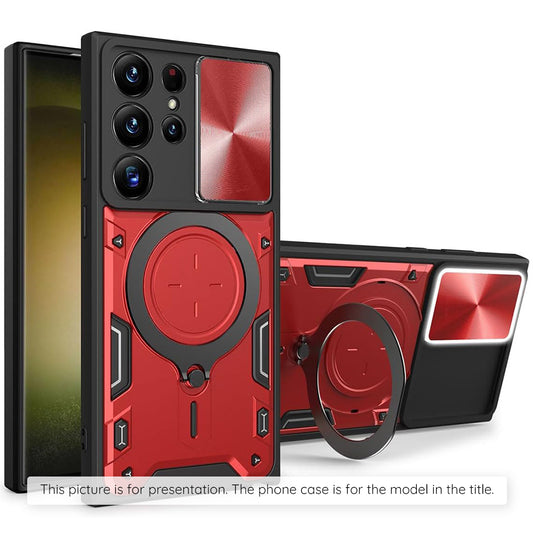 Funda para Samsung Galaxy Z Flip8 F776, Techsuit, CamGuard Pro, Roja