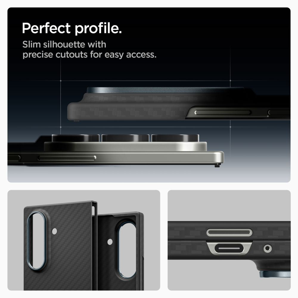 Funda para Samsung Galaxy Z Fold7 F966, Spigen, Air Skin, Negra ACS09555