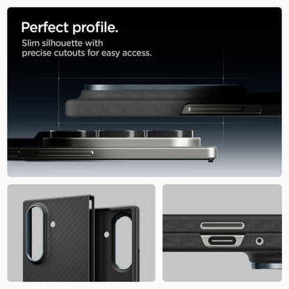 Funda para Samsung Galaxy Z Fold7 F966, Spigen, Air Skin, Negra ACS09555