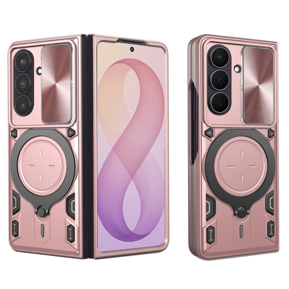 Funda para Samsung Galaxy Z Fold8 Ultra F976 / Z Fold7 F966, Techsuit, CamGuard Pro, Rosa Dorado