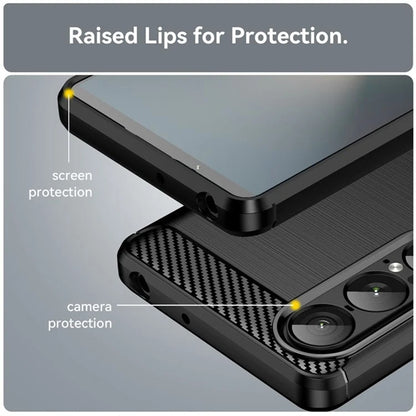 Funda para Sony Xperia 1 VII, Techsuit, Carbono, Negra