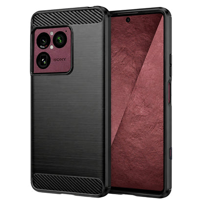 Funda para Sony Xperia 1 VIII, Techsuit, Carbono, Negra