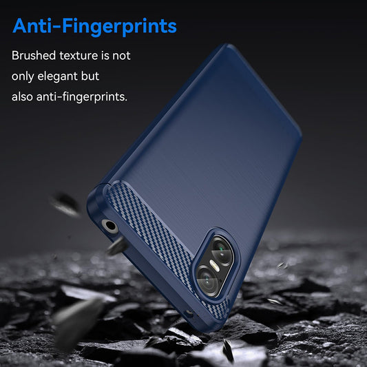 Funda para Sony Xperia 10 VI, Techsuit, Carbono, Negra