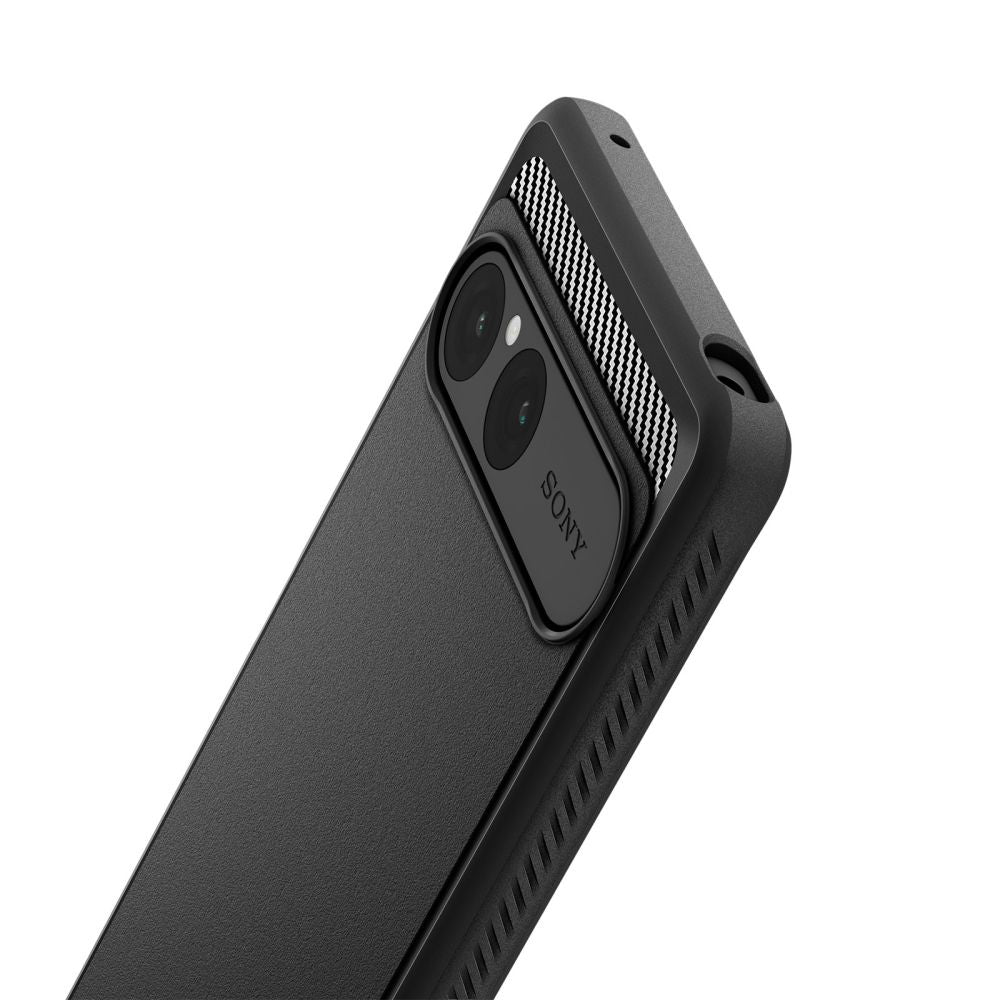 Funda para Sony Xperia 10 VII, Spigen, Rugged Armor, Negra