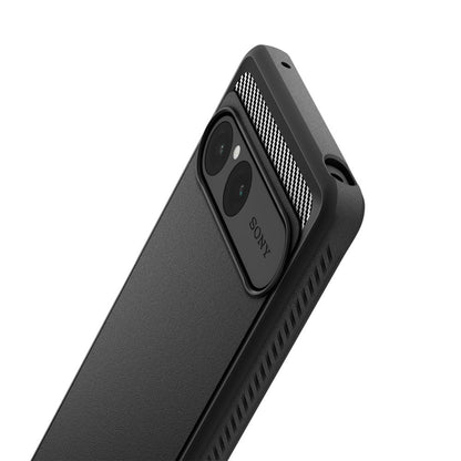Funda para Sony Xperia 10 VII, Spigen, Rugged Armor, Negra