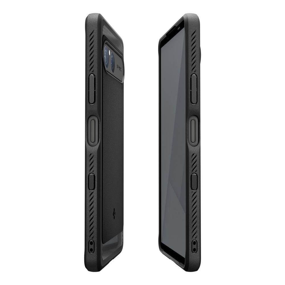 Funda para Sony Xperia 10 VII, Spigen, Rugged Armor, Negra