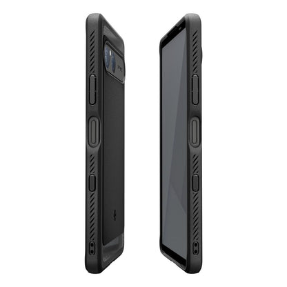 Funda para Sony Xperia 10 VII, Spigen, Rugged Armor, Negra