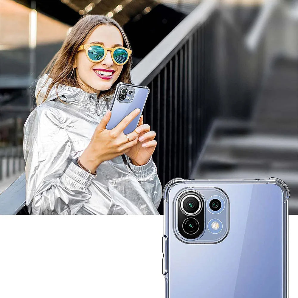 Funda para Xiaomi 11 Lite 5G NE / Mi 11 Lite 5G / 11 Lite, Techsuit, Transparente a prueba de golpes