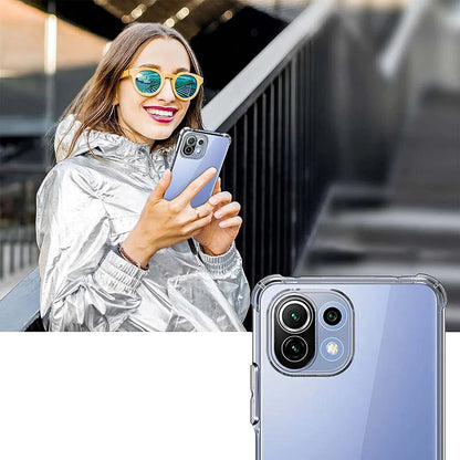 Funda para Xiaomi 11 Lite 5G NE / Mi 11 Lite 5G / 11 Lite, Techsuit, Transparente a prueba de golpes