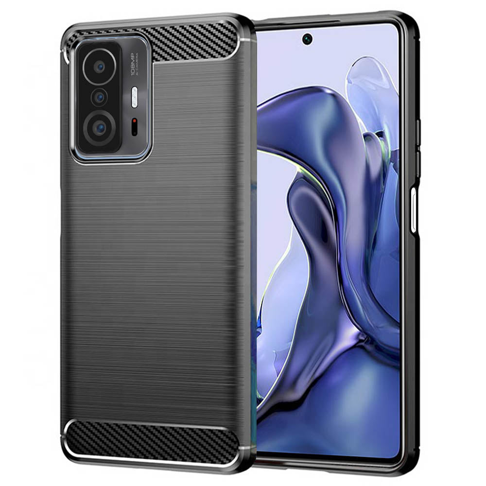 Funda para Xiaomi 11T / 11T Pro, Techsuit, Carbono, Negra