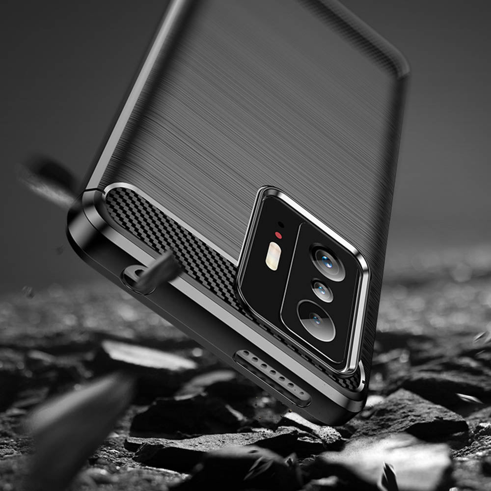 Funda para Xiaomi 11T / 11T Pro, Techsuit, Carbono, Negra