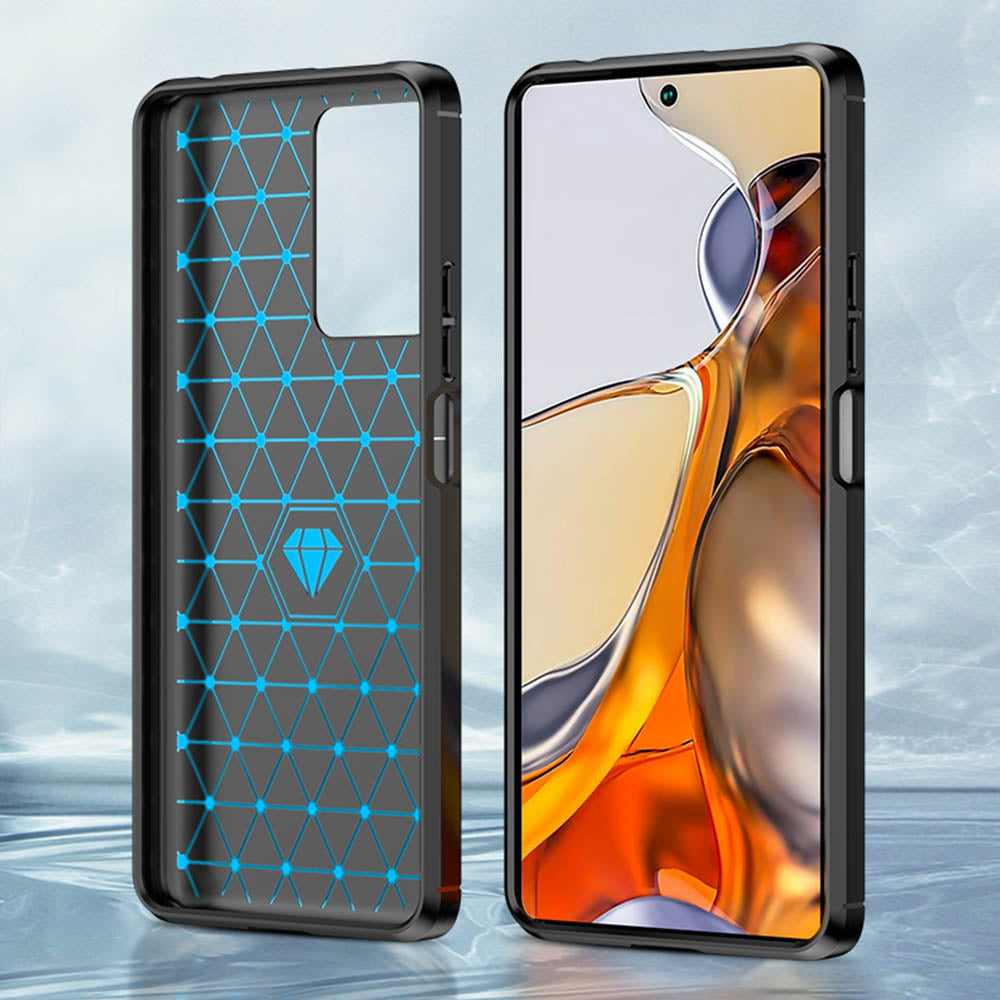 Funda para Xiaomi 11T / 11T Pro, Techsuit, Carbono, Negra