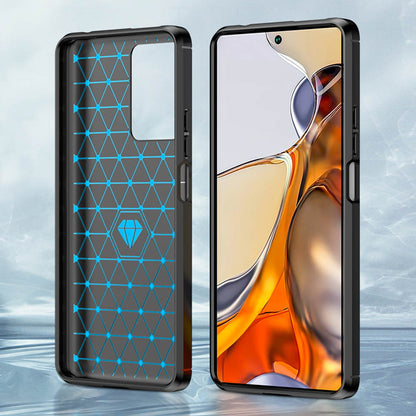 Funda para Xiaomi 11T / 11T Pro, Techsuit, Carbono, Negra