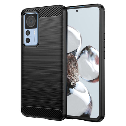 Funda para Xiaomi 12T / 12T Pro, Techsuit, Carbono, Negra