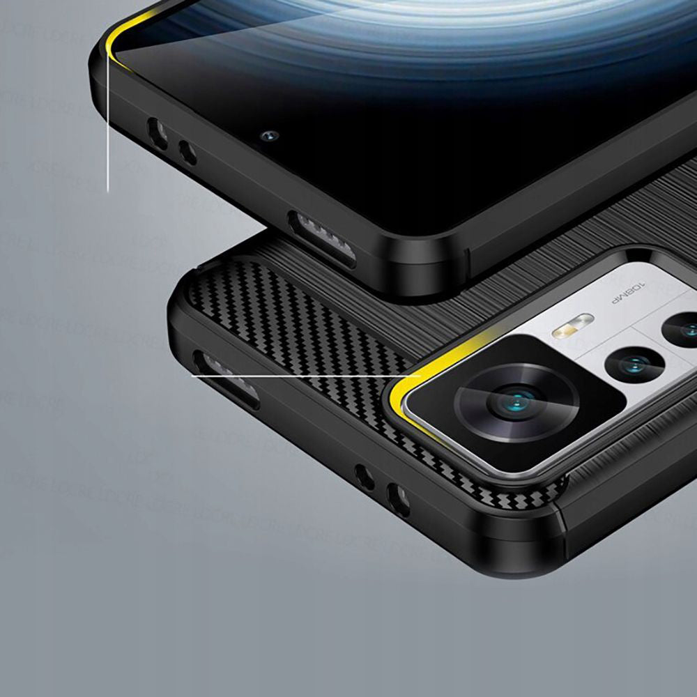 Funda para Xiaomi 12T / 12T Pro, Techsuit, Carbono, Negra