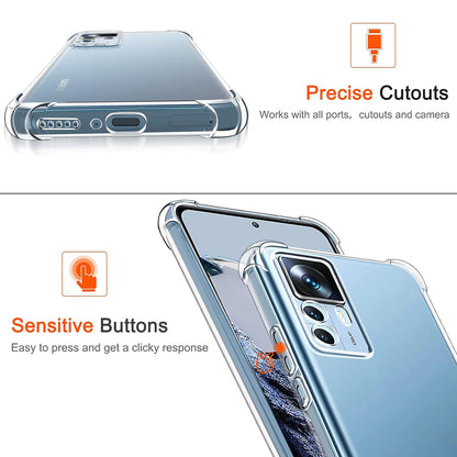 Funda para Xiaomi 12T / 12T Pro, Techsuit, Transparente a prueba de golpes